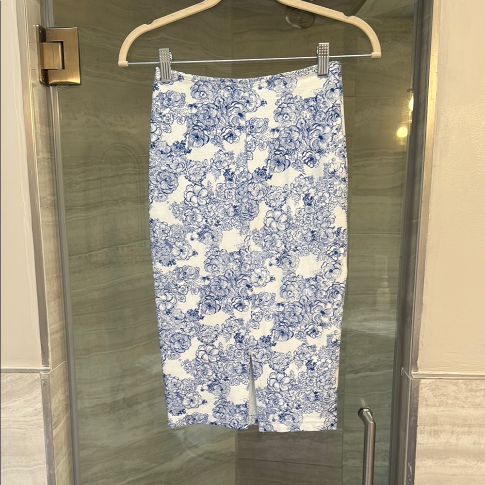 American Apparel Blue and White Pencil Skirt Casual Resort Wear - Picture 4 of 5